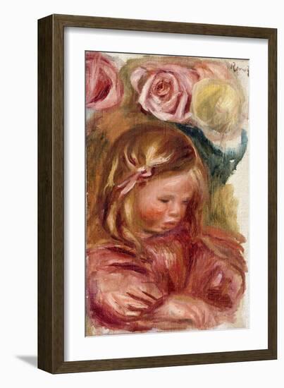 Study, Coco in the Roses-Pierre-Auguste Renoir-Framed Giclee Print