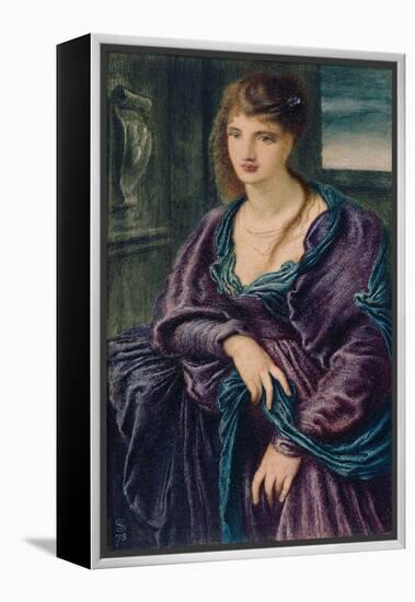 Study: Female Figure, 1873 (W/C, Gouache & Oil Paint on Paper)-Simeon Solomon-Framed Premier Image Canvas