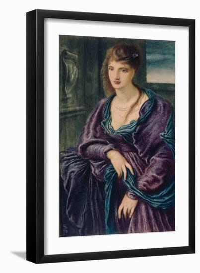 Study: Female Figure, 1873 (W/C, Gouache & Oil Paint on Paper)-Simeon Solomon-Framed Giclee Print