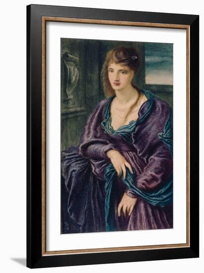 Study: Female Figure, 1873 (W/C, Gouache & Oil Paint on Paper)-Simeon Solomon-Framed Giclee Print