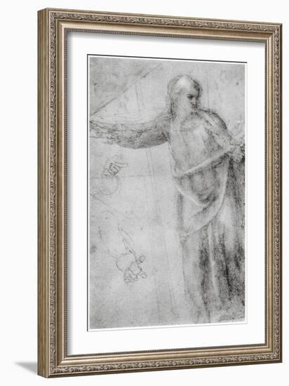 Study for a Figure of Christ, C1555-Michelangelo Buonarroti-Framed Giclee Print