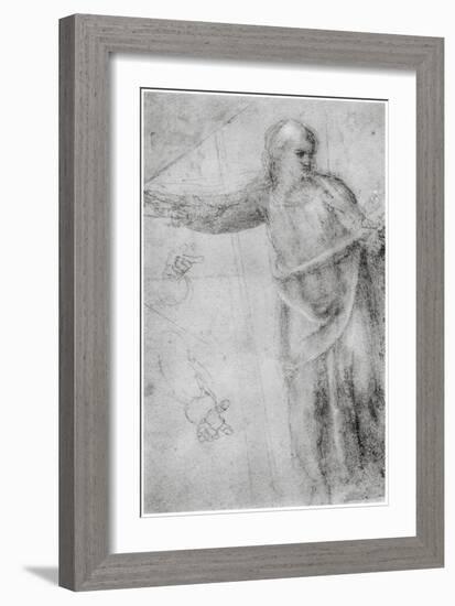 Study for a Figure of Christ, C1555-Michelangelo Buonarroti-Framed Giclee Print