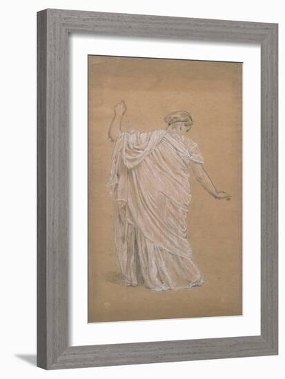 Study for 'A Garden' (Chalk on Tinted Paper)-Albert Joseph Moore-Framed Giclee Print