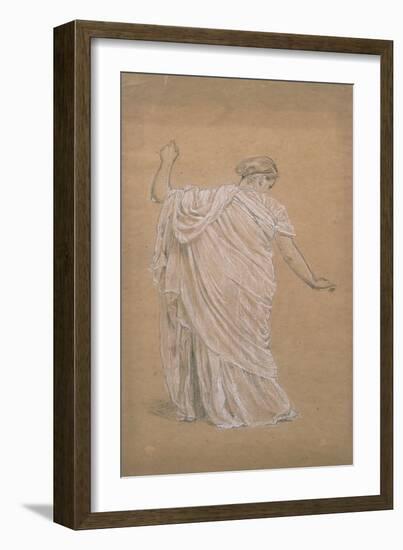 Study for 'A Garden' (Chalk on Tinted Paper)-Albert Joseph Moore-Framed Giclee Print