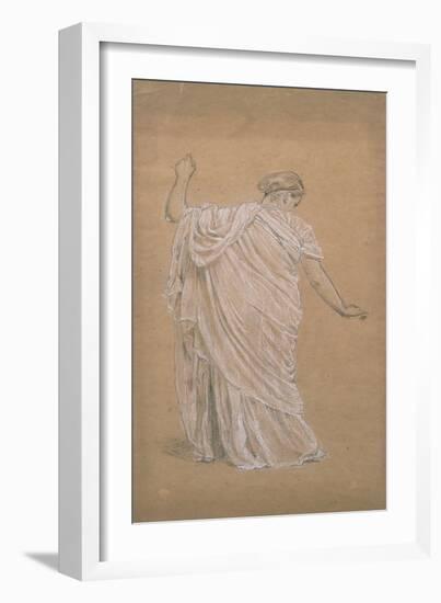 Study for 'A Garden' (Chalk on Tinted Paper)-Albert Joseph Moore-Framed Giclee Print