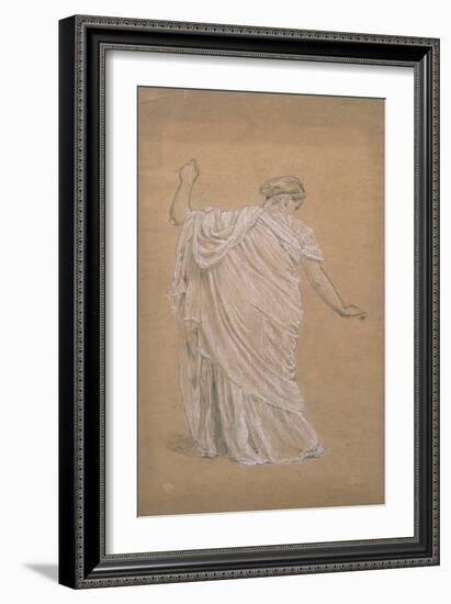 Study for 'A Garden' (Chalk on Tinted Paper)-Albert Joseph Moore-Framed Giclee Print