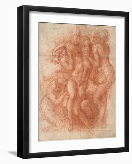 Study for a Lamentation-Michelangelo Buonarroti-Framed Giclee Print