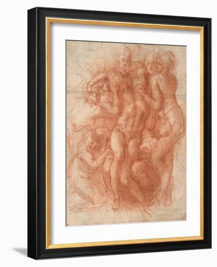 Study for a Lamentation-Michelangelo Buonarroti-Framed Giclee Print