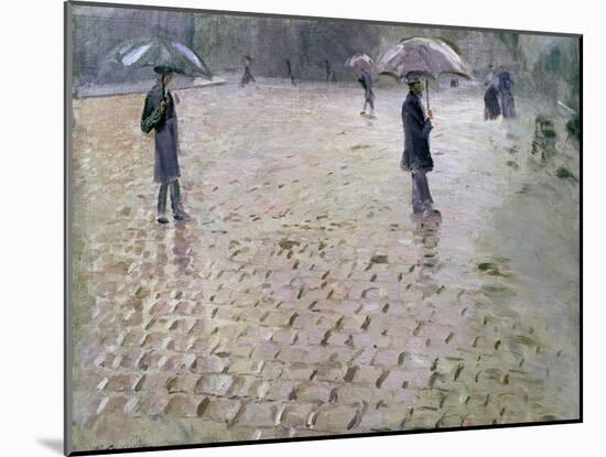 Study for a Paris Street, Rainy Day, 1877-Gustave Caillebotte-Mounted Giclee Print