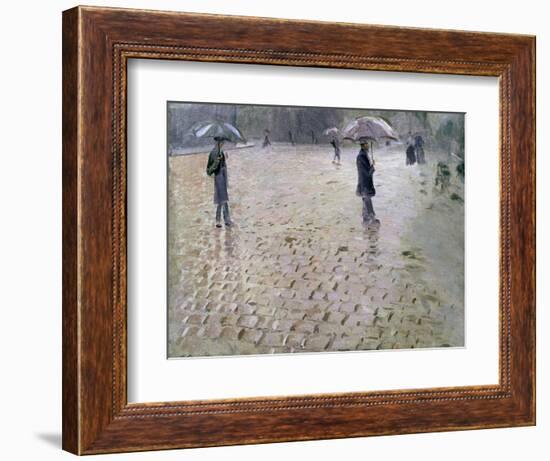 Study for a Paris Street, Rainy Day, 1877-Gustave Caillebotte-Framed Giclee Print