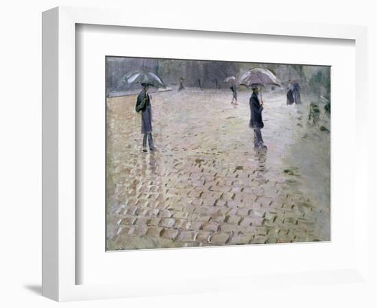 Study for a Paris Street, Rainy Day, 1877-Gustave Caillebotte-Framed Giclee Print