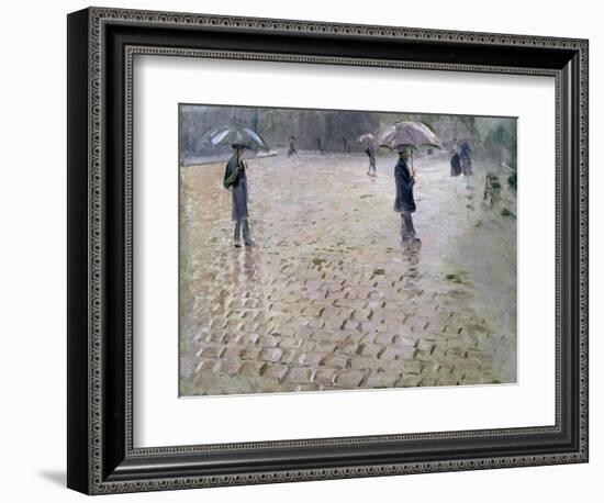 Study for a Paris Street, Rainy Day, 1877-Gustave Caillebotte-Framed Giclee Print