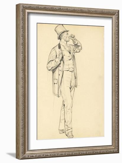 Study for 'A Parisian Cafe': Standing Man with Raised Arm, C. 1872-1875-Ilya Efimovich Repin-Framed Giclee Print