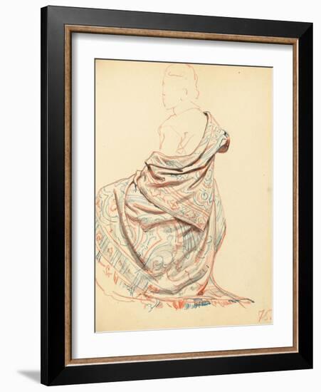 Study for 'A Parisian Cafe': Study of Dress for Seated Woman, C. 1872-1875-Ilya Efimovich Repin-Framed Giclee Print