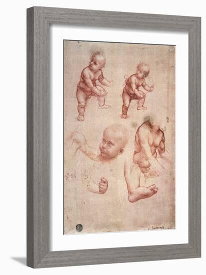 Study for a Portrait of a Child-Leonardo da Vinci-Framed Giclee Print