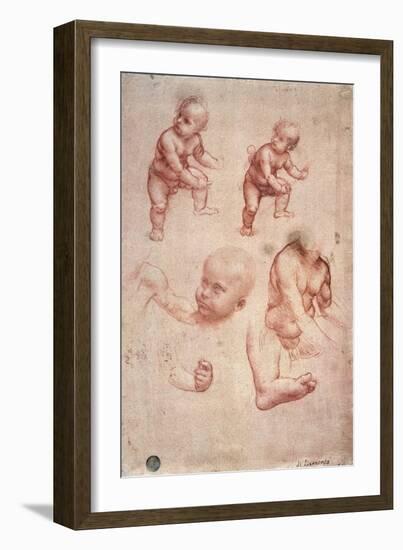 Study for a Portrait of a Child-Leonardo da Vinci-Framed Giclee Print