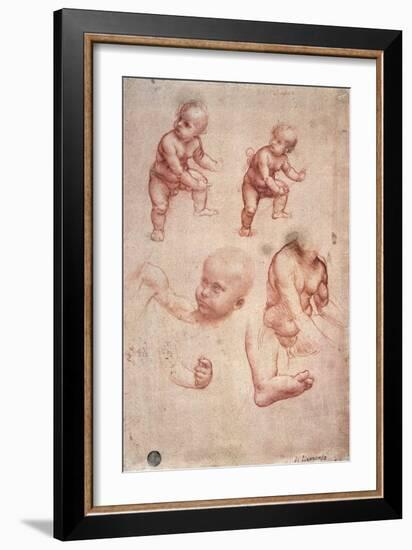 Study for a Portrait of a Child-Leonardo da Vinci-Framed Giclee Print