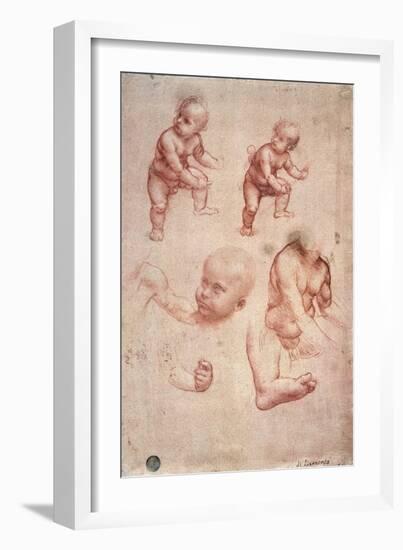 Study for a Portrait of a Child-Leonardo da Vinci-Framed Giclee Print