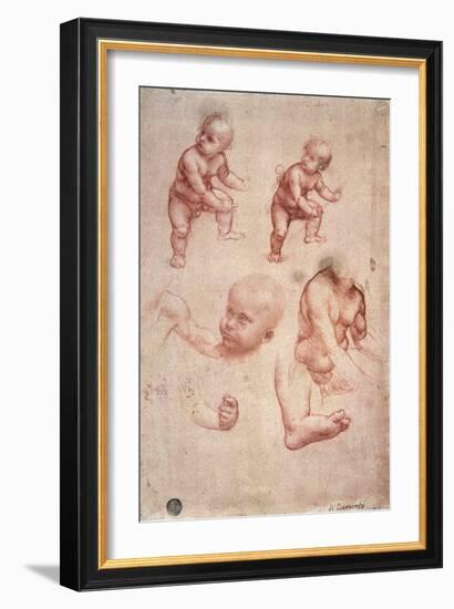 Study for a Portrait of a Child-Leonardo da Vinci-Framed Giclee Print