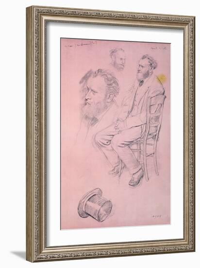 Study for a Portrait of Edouard Manet-Edgar Degas-Framed Giclee Print