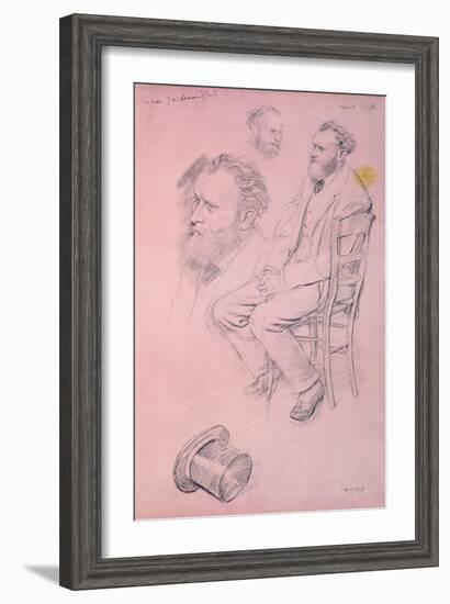 Study for a Portrait of Edouard Manet-Edgar Degas-Framed Giclee Print