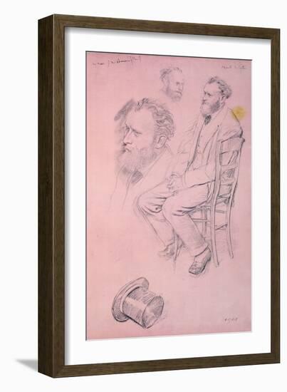 Study for a Portrait of Edouard Manet-Edgar Degas-Framed Giclee Print