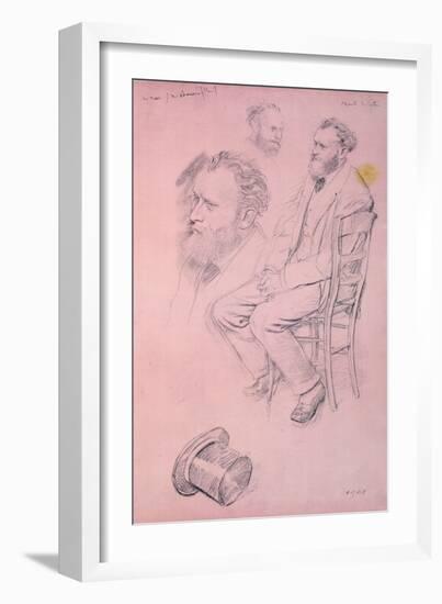 Study for a Portrait of Edouard Manet-Edgar Degas-Framed Giclee Print