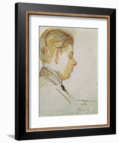 Study for a Portrait of Francis Poulenc, July 19, 1920-Jacques-emile Blanche-Framed Giclee Print