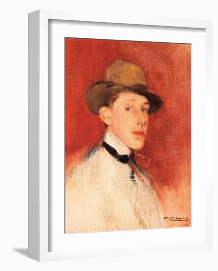 Study for a Portrait of King Alfonso XIII (Or Alphonse De Bourbon) (1886-1941), Detail, 1904 (Paint-Ramon Casas i Carbo-Framed Giclee Print