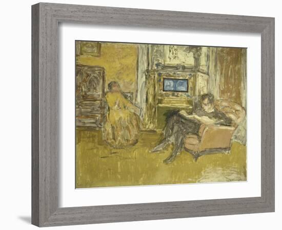 Study for a Portrait of Mr. and Mrs. Marcel Kapferer-Edouard Vuillard-Framed Giclee Print