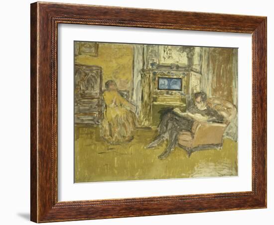 Study for a Portrait of Mr. and Mrs. Marcel Kapferer-Edouard Vuillard-Framed Giclee Print