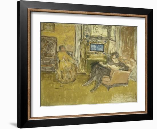 Study for a Portrait of Mr. and Mrs. Marcel Kapferer-Edouard Vuillard-Framed Giclee Print