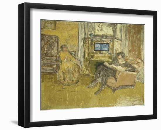 Study for a Portrait of Mr. and Mrs. Marcel Kapferer-Edouard Vuillard-Framed Giclee Print