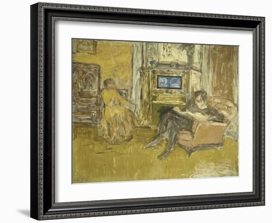 Study for a Portrait of Mr. and Mrs. Marcel Kapferer-Edouard Vuillard-Framed Giclee Print