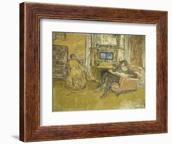 Study for a Portrait of Mr. and Mrs. Marcel Kapferer-Edouard Vuillard-Framed Giclee Print