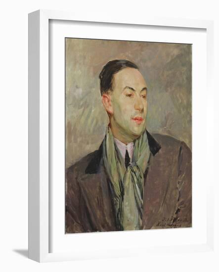 Study for a Portrait of Paul Morand (1888-1976) (Oil on Card)-Jacques-emile Blanche-Framed Giclee Print