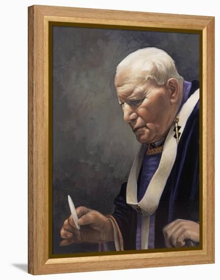 Study for a Portrait of Pope John Paul II (1920-2005) 2005-James Gillick-Framed Premier Image Canvas