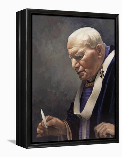 Study for a Portrait of Pope John Paul II (1920-2005) 2005-James Gillick-Framed Premier Image Canvas