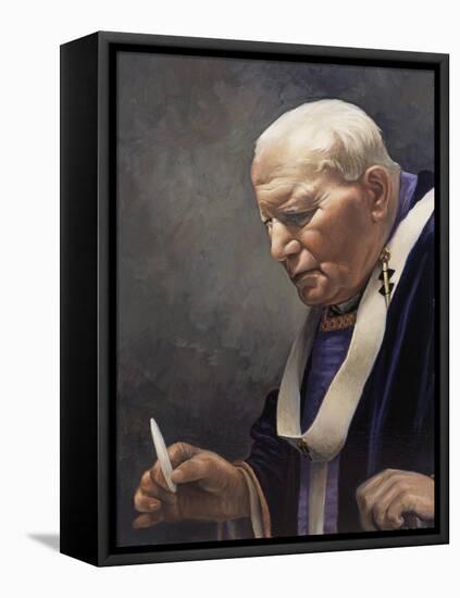 Study for a Portrait of Pope John Paul II (1920-2005) 2005-James Gillick-Framed Premier Image Canvas