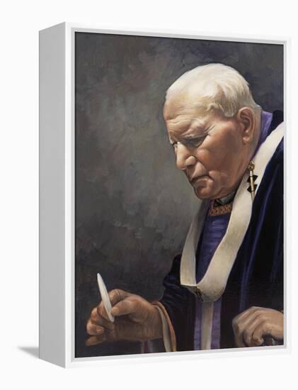 Study for a Portrait of Pope John Paul II (1920-2005) 2005-James Gillick-Framed Premier Image Canvas