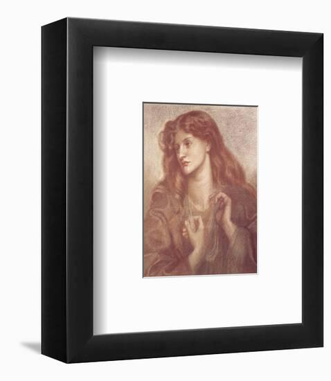 Study for a Portrait-Dante Gabriel Rossetti-Framed Premium Giclee Print