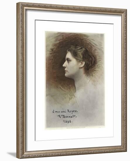 Study for a Profile of Rose Caron-Leon Joseph Florentin Bonnat-Framed Giclee Print