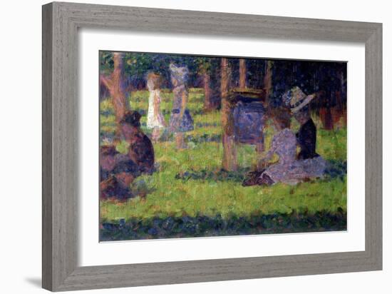 Study for "A Sunday Afternoon on the Island of La Grande Jatte," circa 1884-86-Georges Seurat-Framed Giclee Print