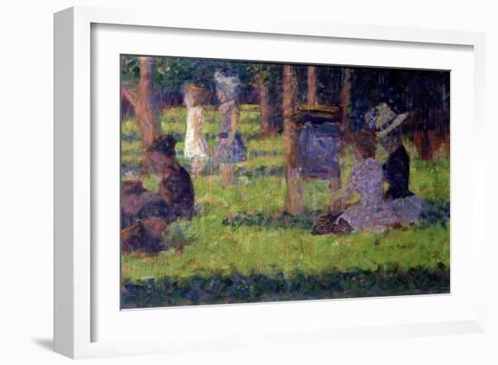 Study for "A Sunday Afternoon on the Island of La Grande Jatte," circa 1884-86-Georges Seurat-Framed Giclee Print