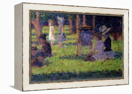 Study for "A Sunday Afternoon on the Island of La Grande Jatte," circa 1884-86-Georges Seurat-Framed Premier Image Canvas