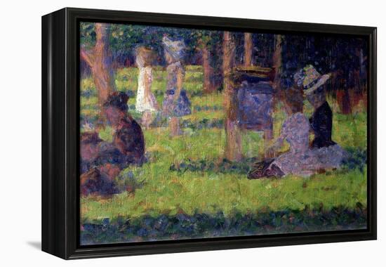 Study for "A Sunday Afternoon on the Island of La Grande Jatte," circa 1884-86-Georges Seurat-Framed Premier Image Canvas