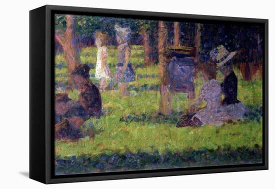 Study for "A Sunday Afternoon on the Island of La Grande Jatte," circa 1884-86-Georges Seurat-Framed Premier Image Canvas