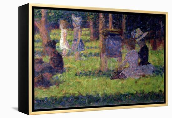 Study for "A Sunday Afternoon on the Island of La Grande Jatte," circa 1884-86-Georges Seurat-Framed Premier Image Canvas