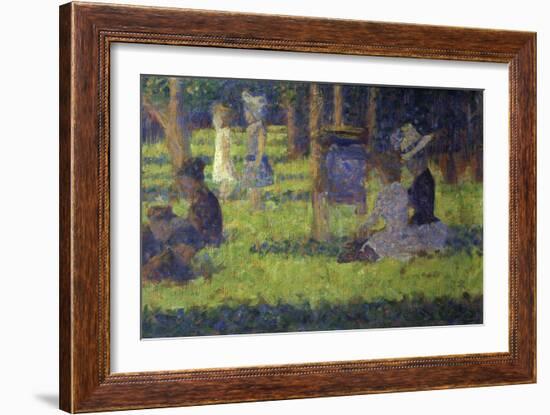 Study for 'A Sunday Afternoon on the Island of La Grande Jatte': Mothers and Children, 1886-Georges Seurat-Framed Giclee Print