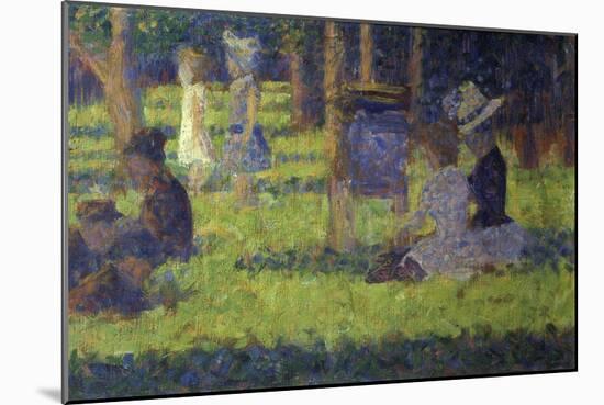 Study for 'A Sunday Afternoon on the Island of La Grande Jatte': Mothers and Children, 1886-Georges Seurat-Mounted Giclee Print